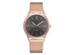 Lvpai Relógio Feminino Pulseira de Silicone Ouro Rosa Mostrador Preto Quartzo