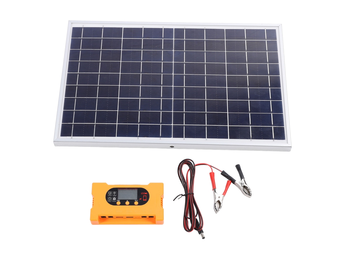 Kit painel solar Primerox 10w 18v com controlador 100a resistente à água IP65 para carro barco RV camping | S/MARCA