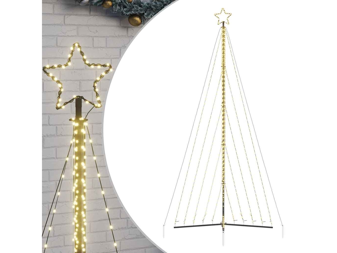 Led Christmas Tree, Led Christmas Trees Vidaxl Branco Aço (400 Cm)
