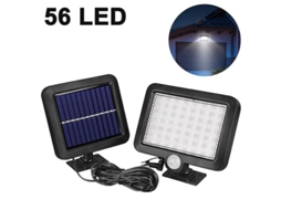 Luz Solar Externa Com Detector De Movimento Impermeável Ip65 Lâmpada De Parede Jardim Led 720° 56 Luces