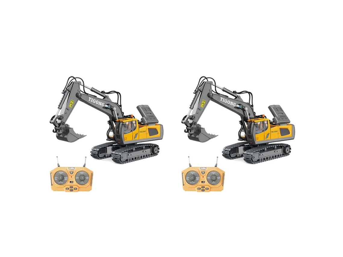 2 Escavadeiras Rc Sem Fio 2.4g, Caminhão De Esteira Rc, Veículo De Engenharia Elétrico