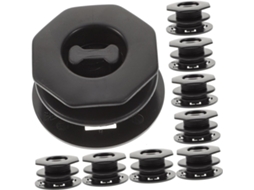 Conjunto de 24 clipes de fixação para tapetes de carro, em ABS preto, antiderrapantes e seguros.