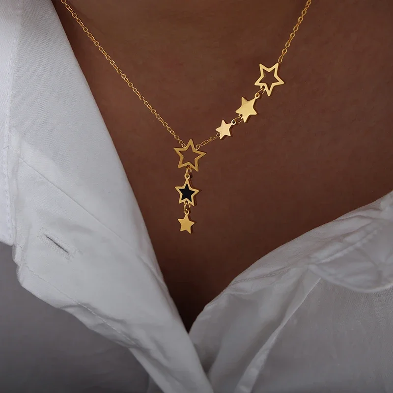 Colar Com Pingente Em Formato De Estrela (dourado)