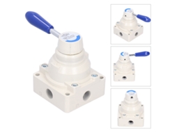 Válvula Pneumática E Manual Laxiscreed Com Controlo Rotativo, Três Posições E Regulagem De Fluxo De Quatro Vias