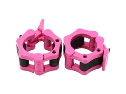 2-pack Grampos De Barra Olímpica 2 Pol Quick Release Locks Para Musculação Fitness Treinamento Rosa