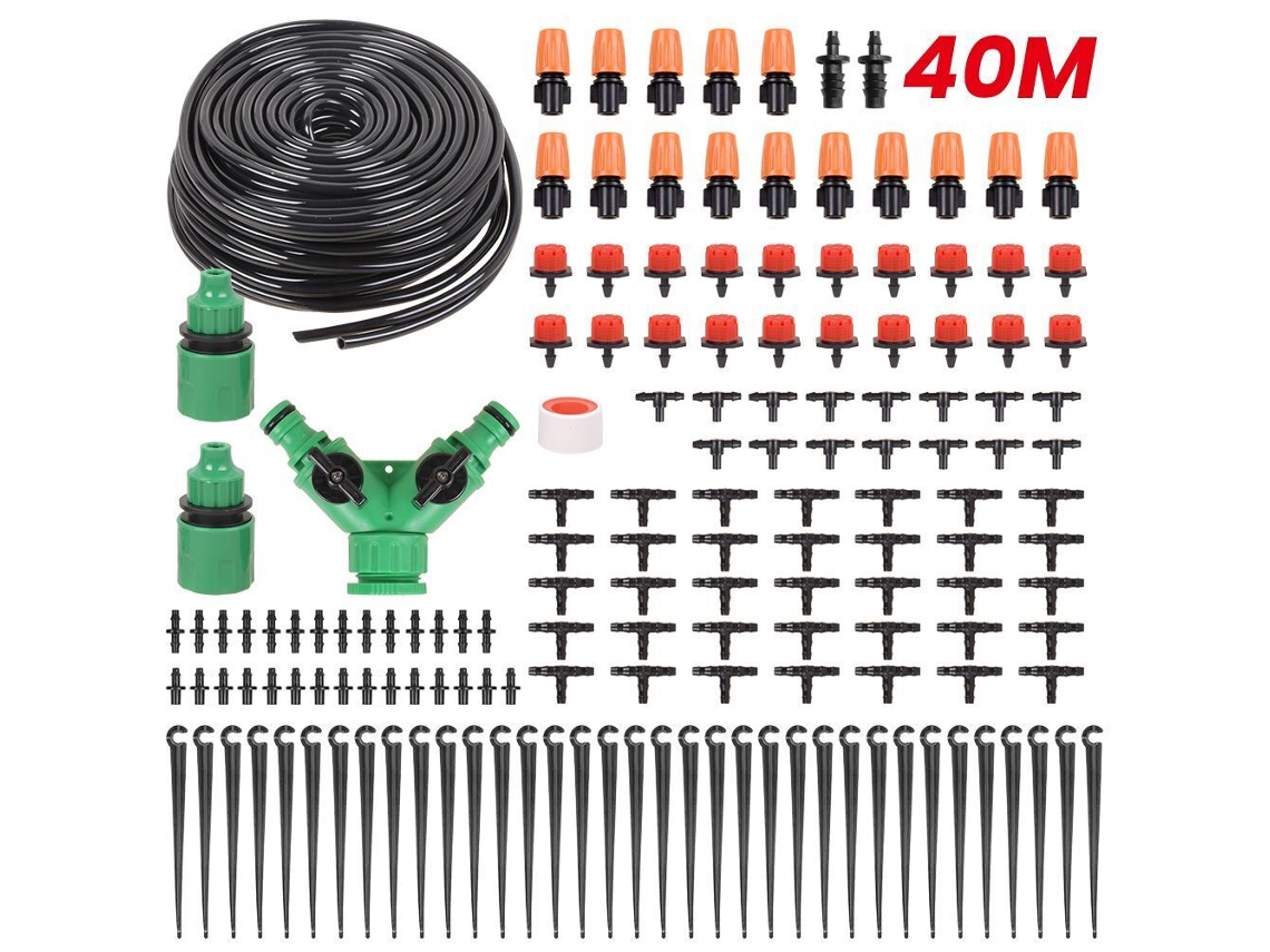 VYLARA Sistema De Irrigação Por Gotejamento Automático De Jardim 39m Personalizável, Perfeito Para Estufas, Jardins, Gramados E Cuidados Com Plantas
