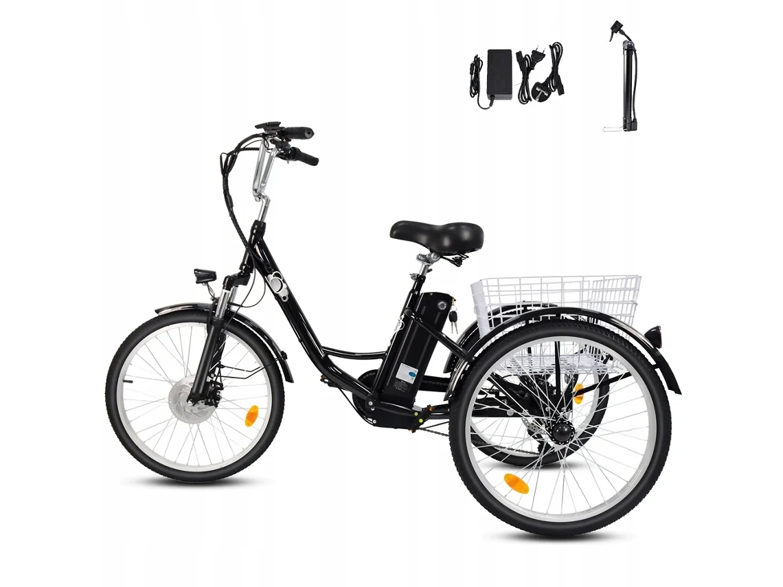 Triciclo Elétrico Urbano/bicicleta Elétrica Gf100 350w 36v 15ah, Autonomia Máxima de 70km, Rodas de 24 Polegadas