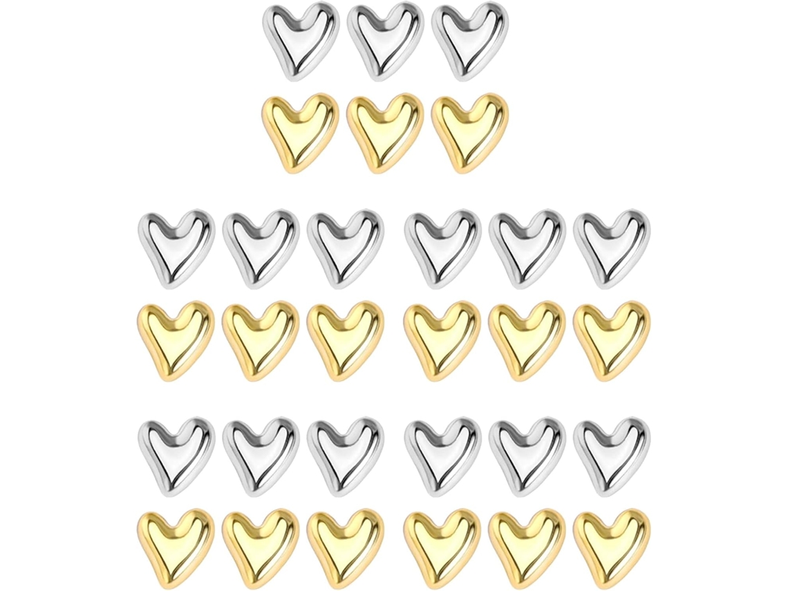 Jojofuny Tachinhas Plásticas Decorativas de 36 Peças em Formato de Coração para Paredes e Quadros Cortiça, Fáceis de Manusear E