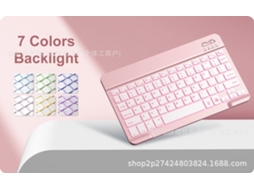 Capa Com Teclado Para Tablet Lurelia, Para I Pad 10.2/10.5, Elegante Com Exclusivo E Retroiluminada Em (7ª/8ª/9ª, Rosa, Teclado Bluetooth