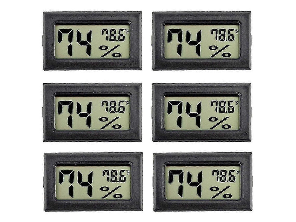Kit Com 6 Mini Higrômetros Para Ambientes Internos, Termômetro Digital E Higrômetro. Nostalgia88
