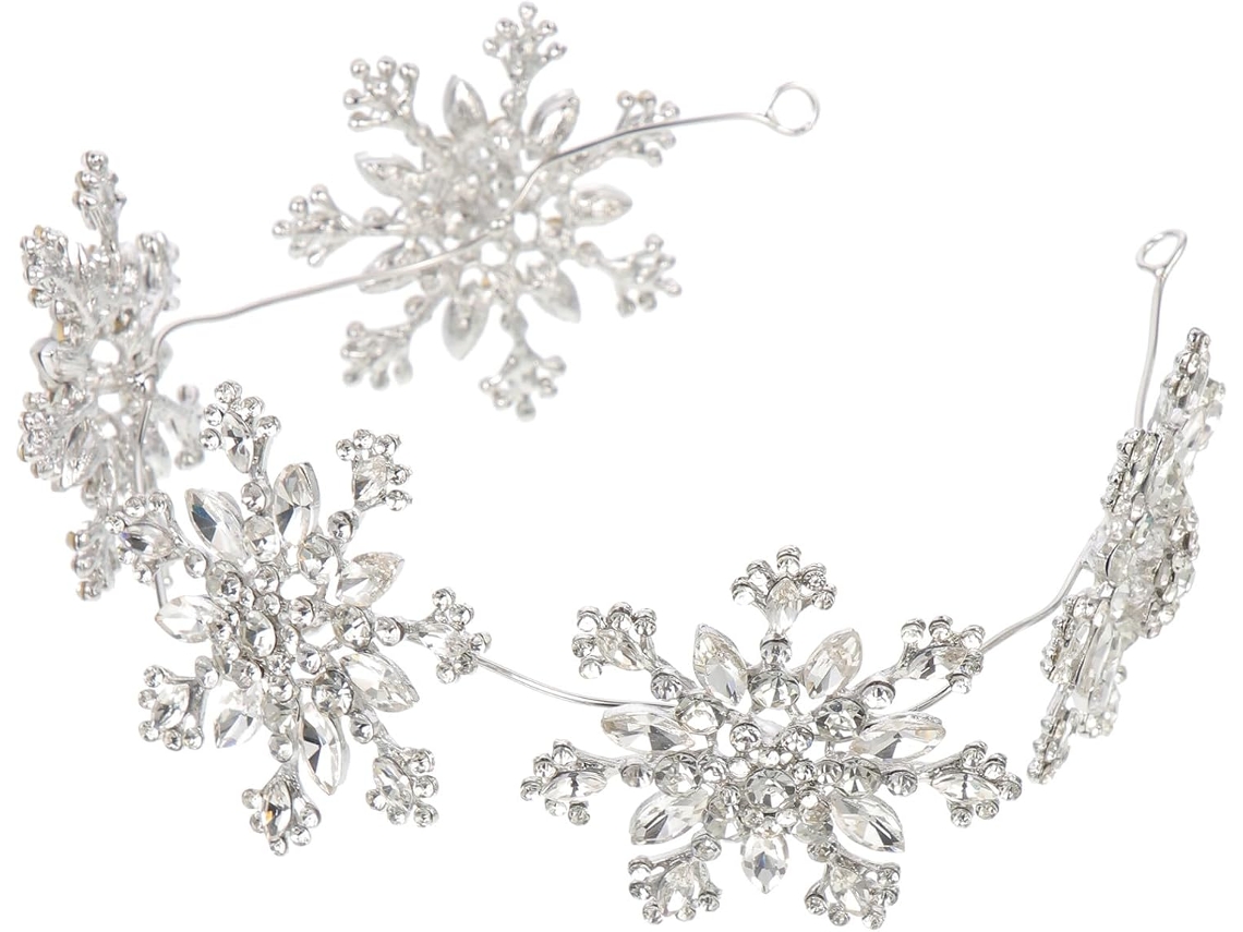 Tiara De Noiva Ciieeo Em Liga De Prata Com Strass Brilhantes, Elegante E Delicada, Fácil De Usar.