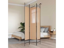 Vidaxl Divisória De 3 Painéis Bege 120 X 200 Cm Tecido