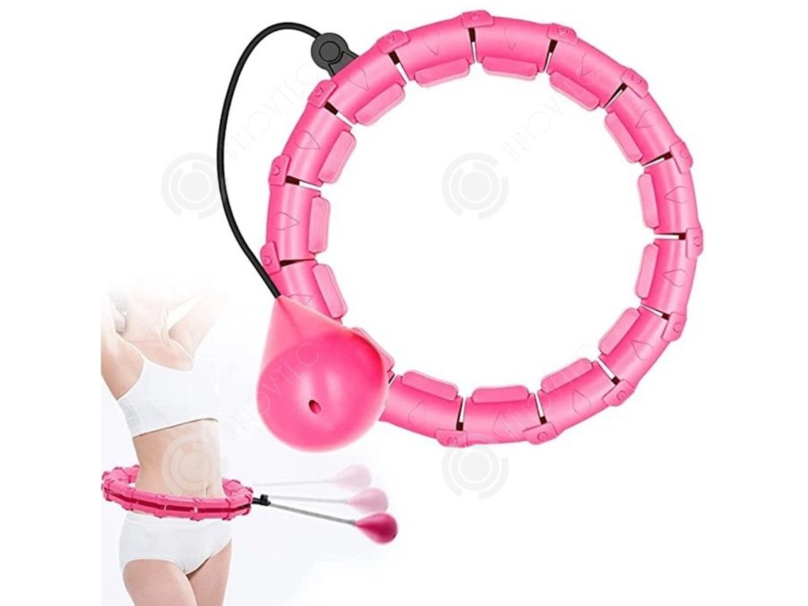 Inn Hula Hoop 24 Seções Hula Hoop Cerceau Com Bola De Peso Cerceau Esporte Inteligente Ajustável Smart Cerceau De Fitness Para Iniciantes Innovtec