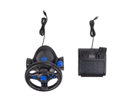 Volante De Jogo 7 Em 1 Com Rotação 180°, Vibração, Usb E Pedal Para Ps4 E Pc Jeiibrzui
