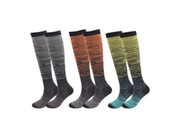 Conjunto De 3 Pares Meias De Compressão Cobre, Tamanho G/gg. Adequadas Para Homens E Mulheres