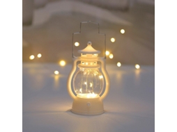 Lâmpada de Óleo Led Retrô, Design Vintage, Funciona a Bateria, Pode Ser Pendurada. MDUG (branco)