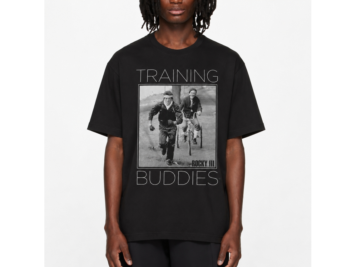 Rockinstone Rocky Movie Training Buddies Black Adult T-shirt Size:s