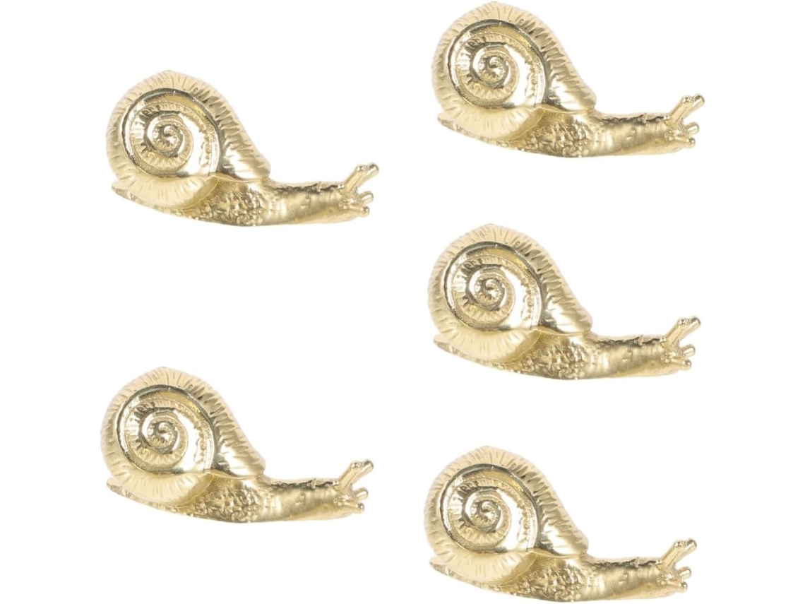 Conjunto De 5 Puxadores Criativos Em Formato Caracol Para Portas Armários E Guarda Roupas
