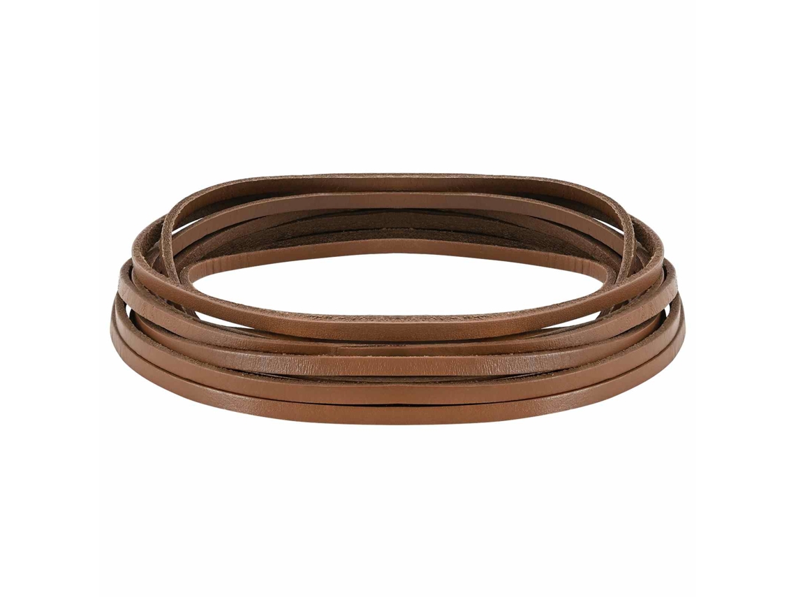 Vidaxl Pulseira De Couro 1 Castanho 200 X 0,4 Cm Couro