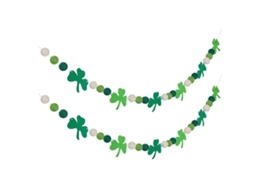 Guirlanda De Flores Com Bolas De Feltro Combinada Com Decoração De Trevo Guirlanda Para Casa Árvore Festa Lareira Conjunto Decoração Suspensa