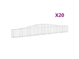Gabion Basket, Gabion Baskets Vidaxl Prateado Ferro (400 X 30 X 40/60 Cm)
