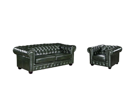 Conjunto de Sofás LINEA SOFA com Poltrona Brenton (73 x 201 x 96 cm - Verde)