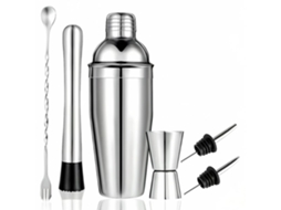 Conjunto De Coqueteleira 6 Peças Para Bartenders Profissionais Iniciantes Coqueteleiras De Aço Inoxidável 750ml Yunzii