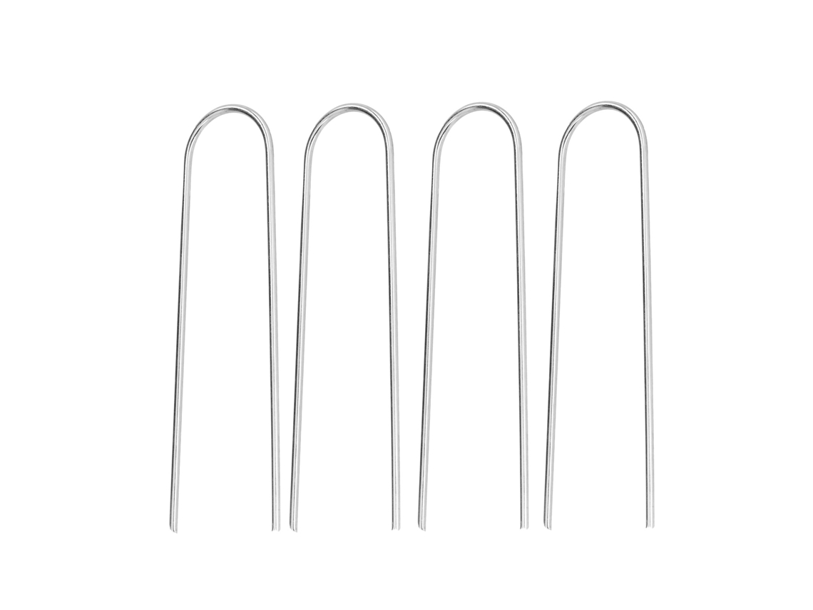 4 Pcs Prego em Forma de U Aço Inoxidável para Jardim Estufa Gramado Fixação Segura | S/MARCA