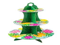 Suporte Lurelia para Cupcakes, Estampa Floral Tropical, Ideal para Festas e Mesas