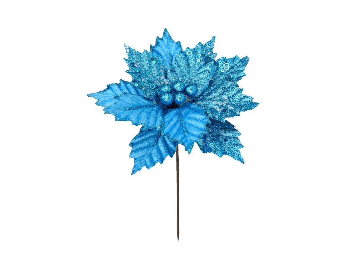 Pack de 6 Flores Artificiais Azul e Dourado LAXISCREED