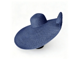 Chapéu De Praia Dobrável De Praia Com Aba Extra Grande, Largura Expandida De 70cm, Azul Marinho, Tamanho M (56-58cm)