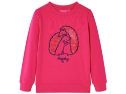 Sweatshirt Para Criança Rosa-brilhante 116