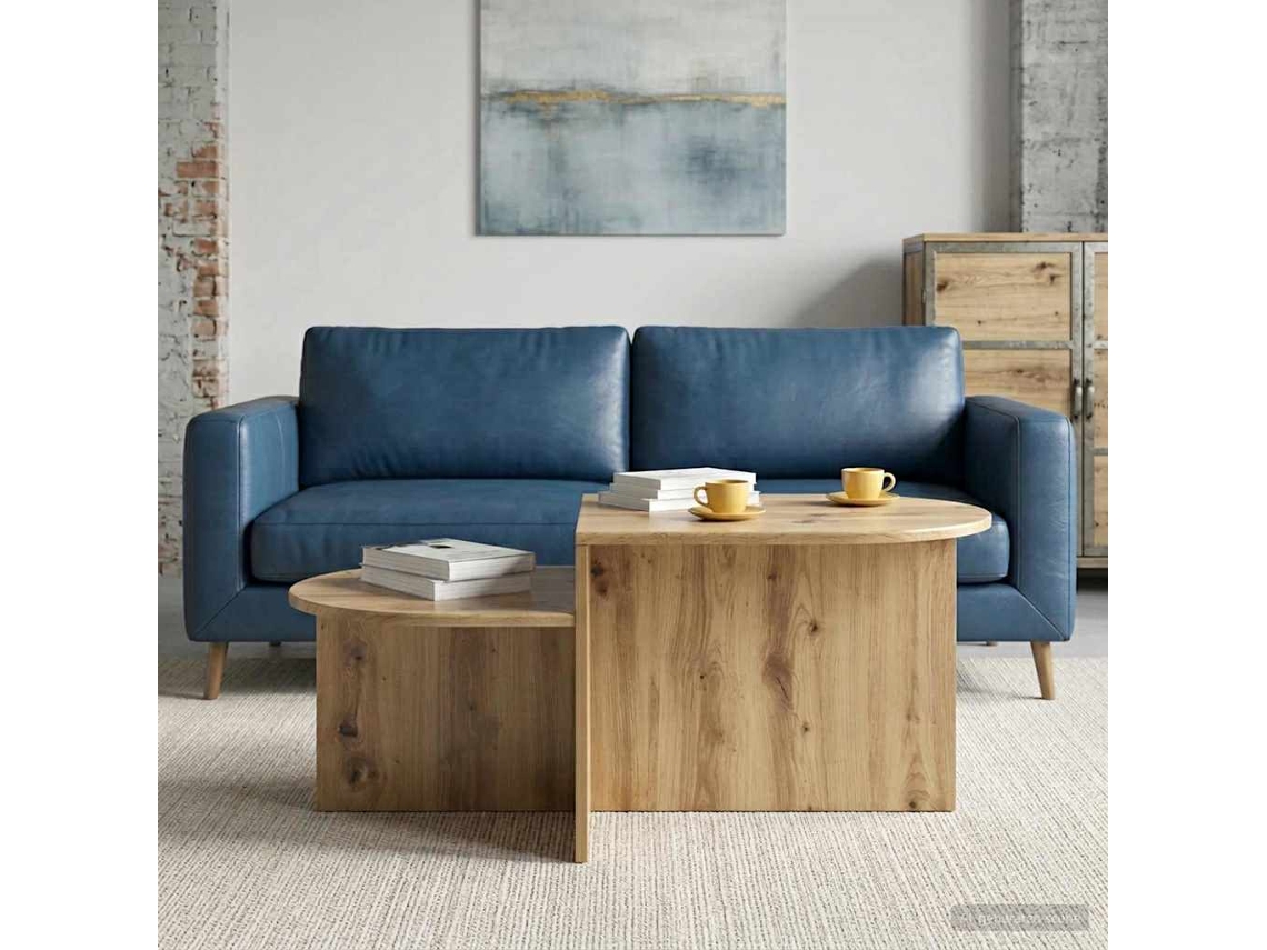 Vidaxl Mesa De Centro Carvalho Arttisan 100 X 50 X 40 Cm