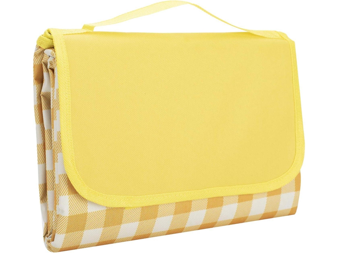 Cobertor de piquenique amarelo impermeável, tapete de viagem dobrável para família e amigos, ideal para acampamento na praia, 190 x 200 cm, Slowmoose