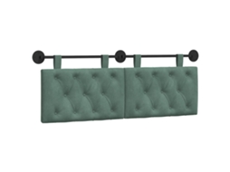Conjunto 1 Cabeceira Moderna Vidaxl Verde Veludo (130 X 55 X 7 Cm)
