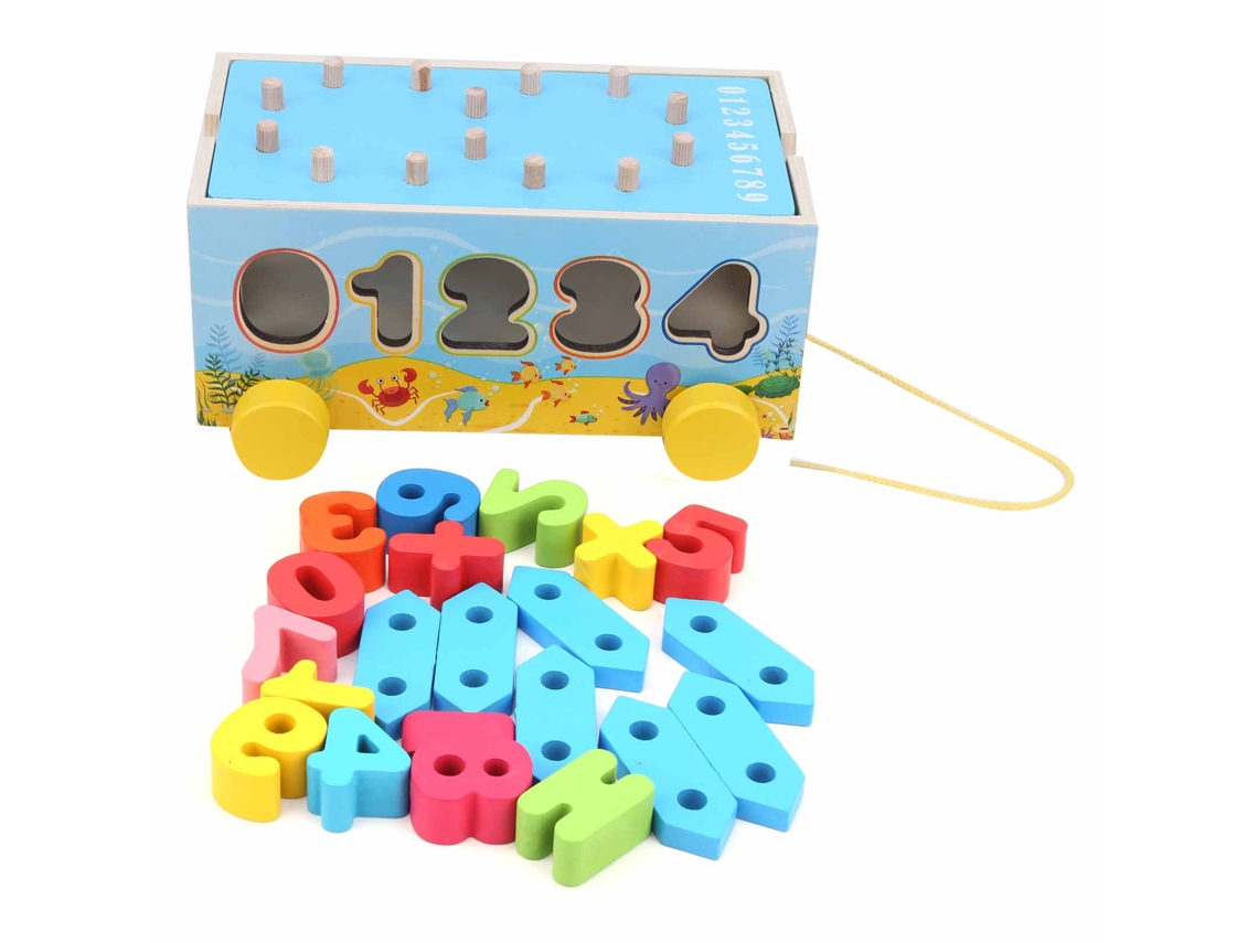 Brinquedos De Blocos De Construção Para Bebê Carro Formas Geométricas Educativo 36m+
