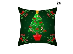 Funda De Almohada Navideña 45x45cm Tela De Piel De Melocotón Diseño Festivo Protectora