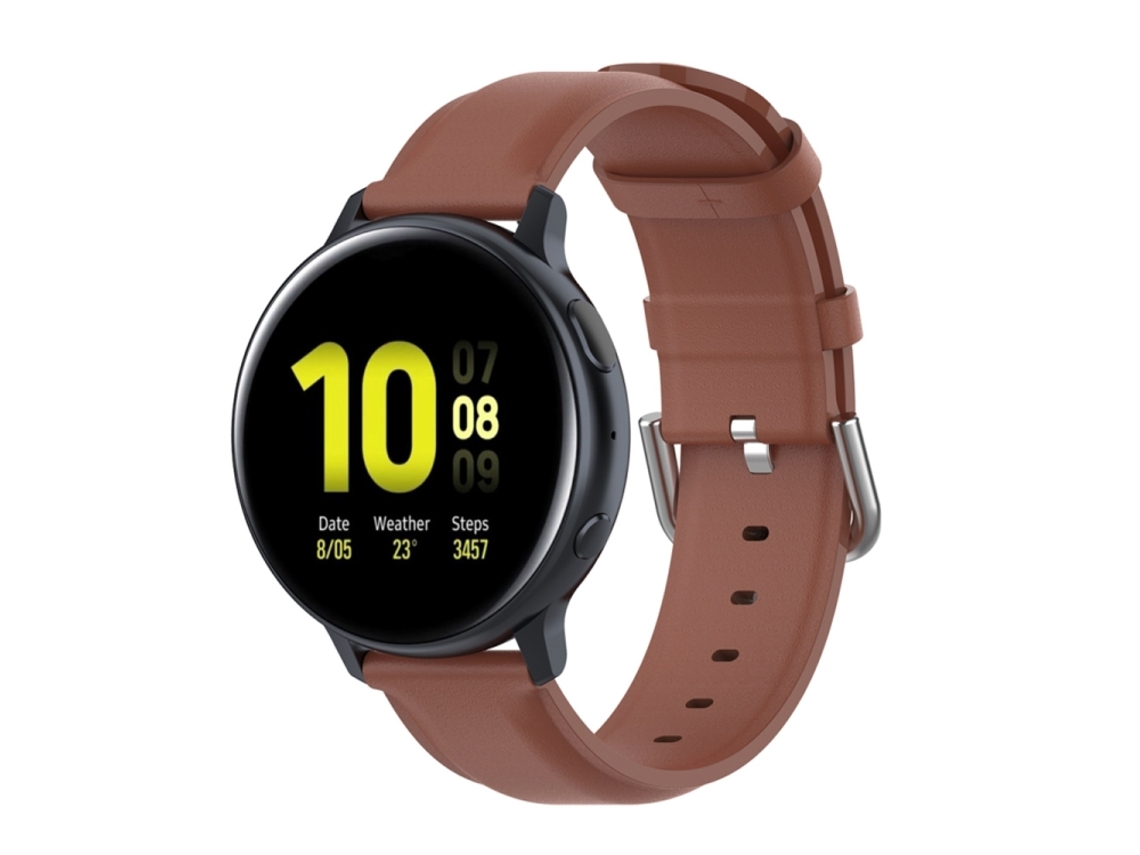 Bracelete Couro para Galaxy Watch Active 3 XIAOMOYU (20mm) Marrom (41mm)