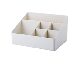 Organizador De Cama, Organizador De Maquiagem E Caixa De Exposição 6 Compartimentos Aquaforge (branco)