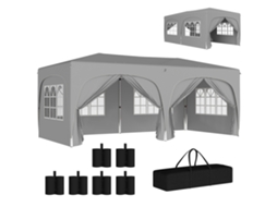 Gazebo CHEZMOI Pop up 3x6 m com proteção UPF50+ e bolsa de transporte