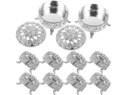 Pretyzoom 12-caixas Redondas Para Lembrancinhas De Festa E Casamento, 6, 35cm 2, 5 Polegadas, Cor Prateada, Caixas