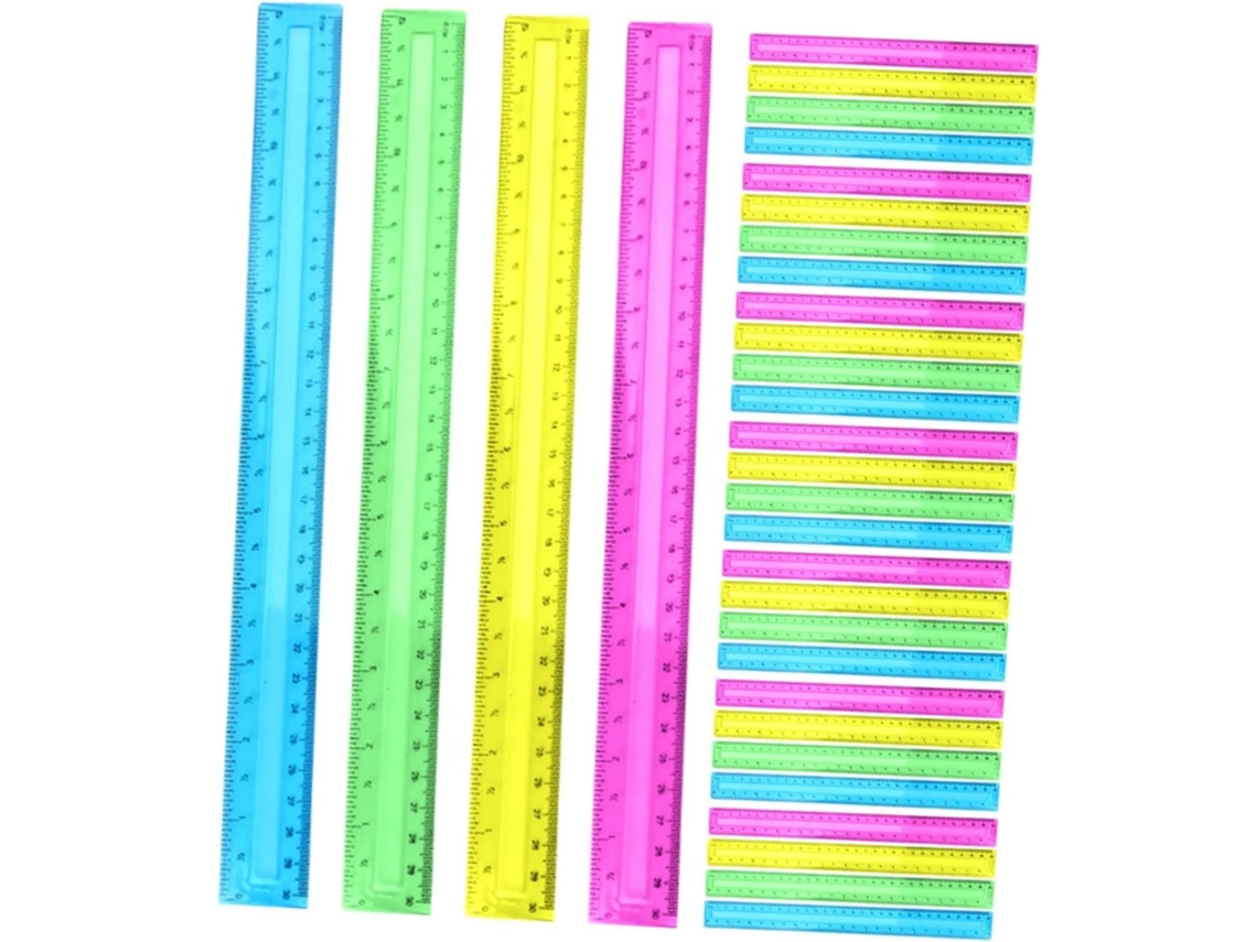 Lurelia Régua Plástica 32 Polegadas Com Resistente Para Desenho Técnico