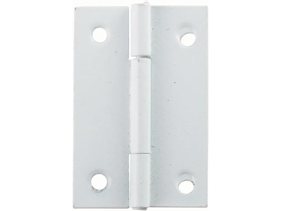 Dobradiça Para Bagagem Pintada De Branco, 50x 32mm, 4 Furos, 1 Peça