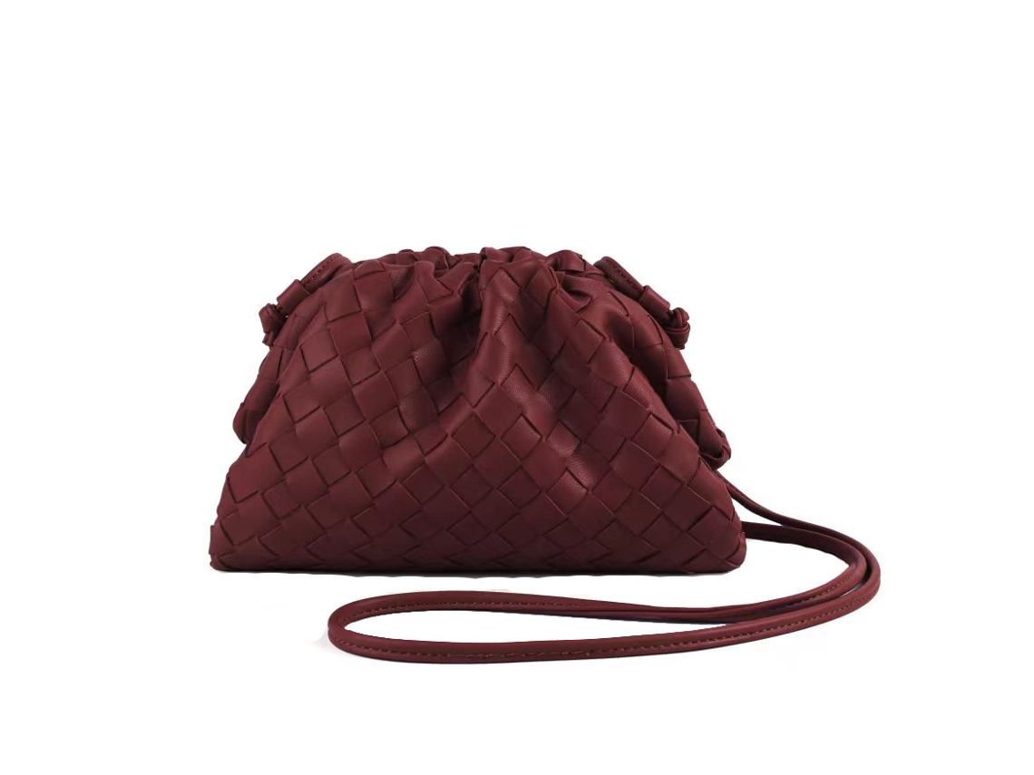 Bolsa Tote em Tecido Pu, Mini Carteira de Couro Cor Bordô AQUAFORGE