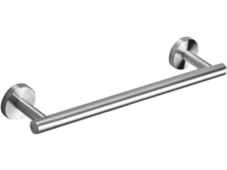 Barra De Toalha Pequena Redonda 30, 7cm Com Suporte Para Toalha Simples, Acabamento Escovado Suspenso