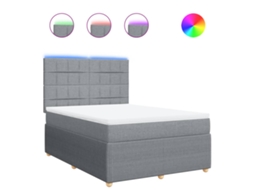Box Spring Bed, Box Spring Beds Vidaxl Cinzeto Tecido (140 X 200 Cm)