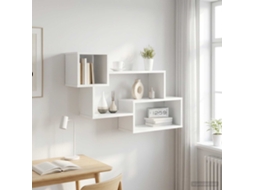 Vidaxl Prateleira Flutuante Montagem Na Parede Branco 87 X 20 X 55 Cm