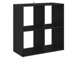 Conjunto 1 Estante De Livros Em Madeira Engenharia Vidaxl Preto Derivados De Madeira (68,5 X 32 X 68,5 Cm)