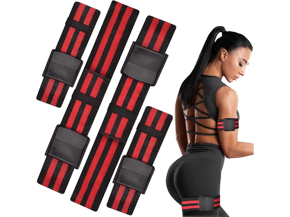 Omni-4 Cinturones De Restricción De Flujo Sangre Para Piernas, Brazos Y Glúteos: Entrenamiento De Oclusión Para Ayudar A Ganar Músculo