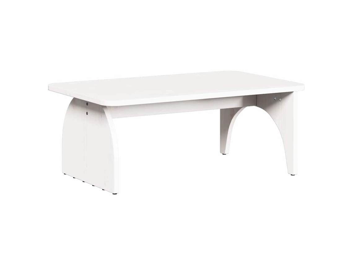 Mesa de Centro Branco 80x50x31 cm Madeira de Pinho Maciça MAISON EXCLUSIVE